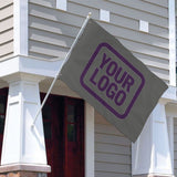 Custom Dark Grey Purple Flag