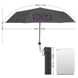 Custom Dark Grey Purple Automatic Umbrella