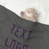 Custom Dark Grey Purple Pet Blanket
