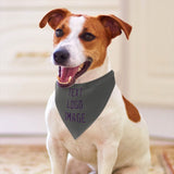 Custom Dark Grey Purple Pet Scarf