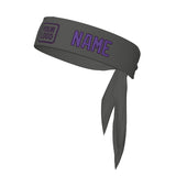 Custom Dark Grey Light Purple Headband
