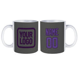 Custom Dark Grey Light Purple Mug