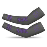 Custom Dark Grey Light Purple Arm Sleeve