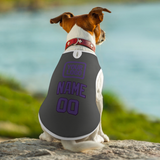 Custom Dark Grey Light Purple Pet Vest