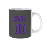 Custom Dark Grey Light Purple Mug