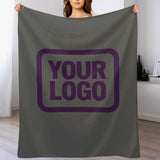 Custom Dark Grey Purple Blanket