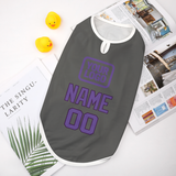 Custom Dark Grey Light Purple Pet Vest