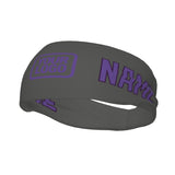 Custom Dark Grey Light Purple Sports headband
