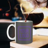 Custom Dark Grey Light Purple Mug
