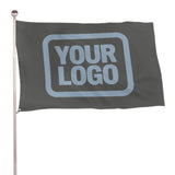 Custom Dark Grey Light Blue Flag