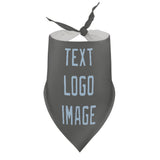 Custom Dark Grey Light Blue Pet Scarf