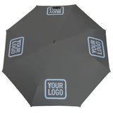 Custom Dark Grey Light Blue Automatic Umbrella