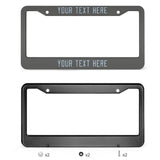 Custom Dark Grey Light Blue License Plate Frame