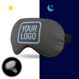 Custom Dark Grey Light Blue Sleep Mask