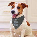 Custom Dark Grey Light Blue Pet Scarf