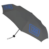 Custom Dark Grey Sky Blue Automatic Umbrella