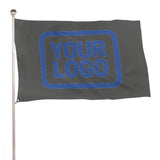 Custom Dark Grey Sky Blue Flag