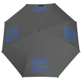 Custom Dark Grey Sky Blue Automatic Umbrella