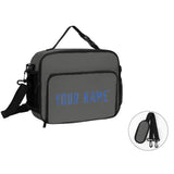 Custom Dark Grey Sky Blue Lunch Bag