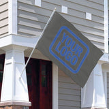 Custom Dark Grey Sky Blue Flag