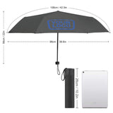 Custom Dark Grey Sky Blue Automatic Umbrella