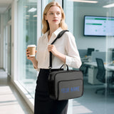 Custom Dark Grey Sky Blue Lunch Bag