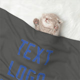 Custom Dark Grey Sky Blue Pet Blanket