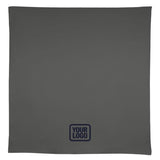 Custom Dark Grey Sky Blue Square Table Cloth