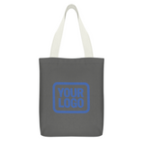 Custom Dark Grey Navy Canvas Tote Bag