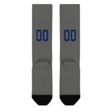 Custom Dark Grey Navy Knee-High Sock