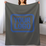 Custom Dark Grey Sky Blue Blanket