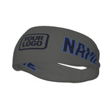 Custom Dark Grey Navy Sports headband