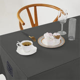 Custom Dark Grey Sky Blue Square Table Cloth