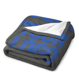 Custom Dark Grey Sky Blue Blanket