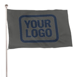 Custom Dark Grey Blue Flag