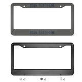 Custom Dark Grey Blue License Plate Frame