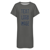 Custom Dark Grey Blue Nachthemd