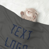 Custom Dark Grey Blue Pet Blanket