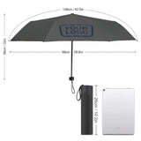 Custom Dark Grey Blue Automatic Umbrella