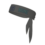 Custom Dark Grey Blue Green Headband