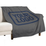 Custom Dark Grey Blue Blanket