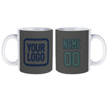 Custom Dark Grey Blue Green Mug