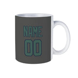 Custom Dark Grey Blue Green Mug