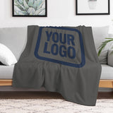 Custom Dark Grey Blue Blanket