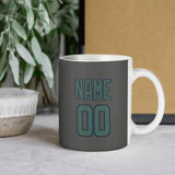 Custom Dark Grey Blue Green Mug