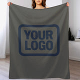 Custom Dark Grey Blue Blanket