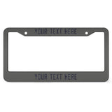 Custom Dark Grey Navy License Plate Frame