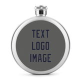 Custom Dark Grey Navy Hip Flask