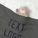 Custom Dark Grey Navy Pet Blanket