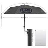 Custom Dark Grey Navy Automatic Umbrella